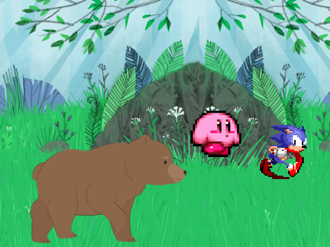 Add yourself running from a bear remix