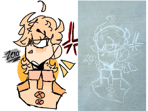 More Zero Art .. // Chalk and Digital Art
