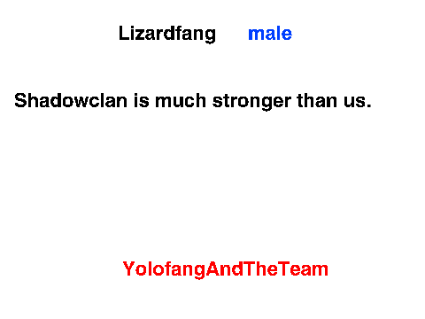 Yellowfang's secret part 1 lines