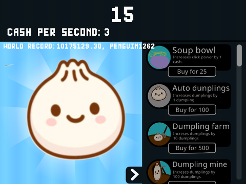 Dumpling clicker game