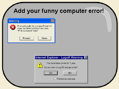 Add your funny computer error! remix