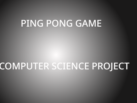 ping pong game for computer science