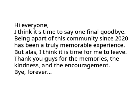 Farewell....