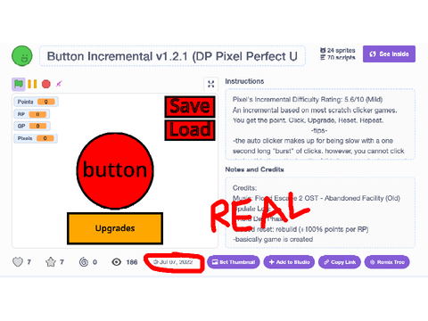 button incremental late birthday