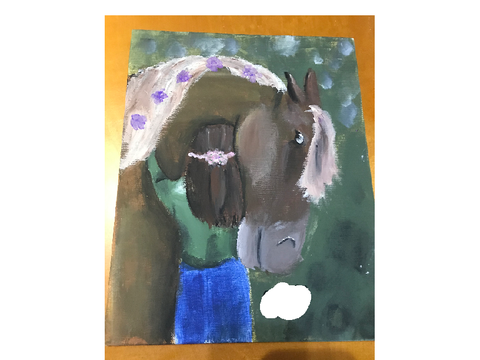 Pencil and marker drawings of horses