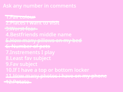 Pick any number
