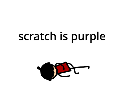 scratch is purple 