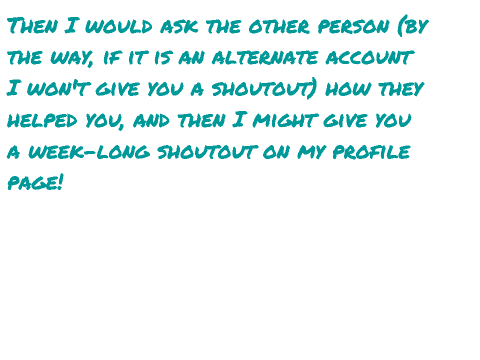 Do you wanna get a shoutout?