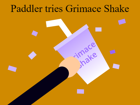 Paddler tries Grimace Shake #paddlergames #grimace #animations #all