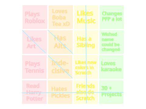 Remix and Bingo About Me Remix