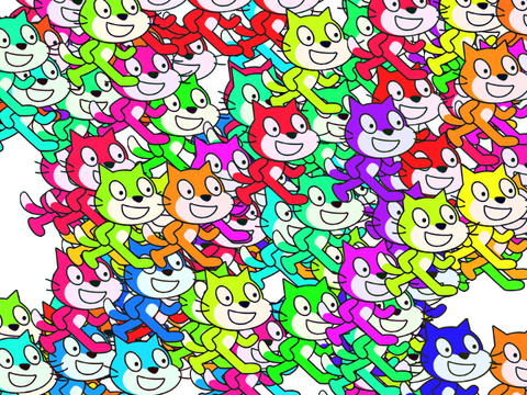 Find the orange scratch cat (better)