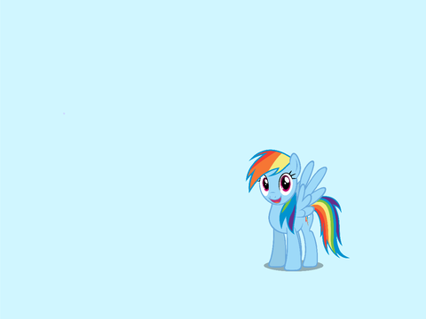 Rainbow dash on ice
