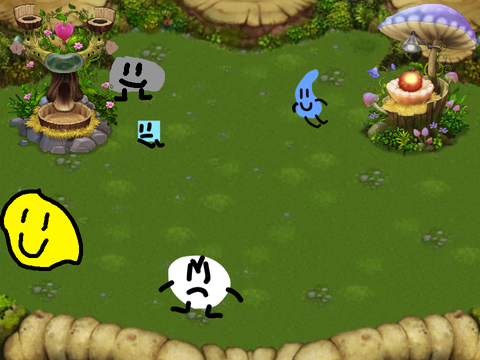 My Singing Bfdi characters: Plant Island (not finished)