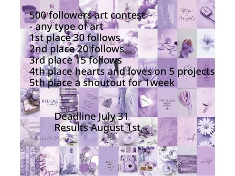 500 follower art contest closed 