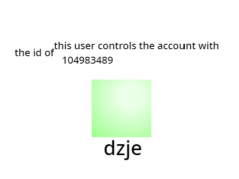 this user controls the account with the id of 104983489