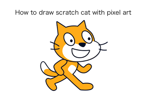How to draw scratch cat with pixel art!