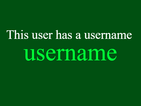 This user has a username