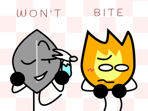 won't bite | bfb fireafy meme