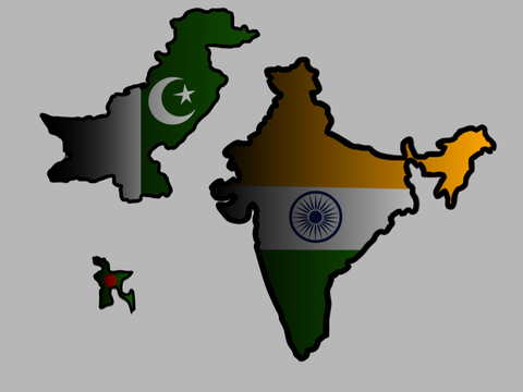Pakistan, India, And Bangladesh Stickers
