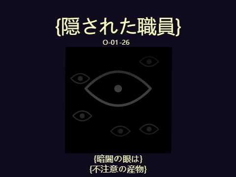 オリジナルアブノマ作成キット 隠された職員