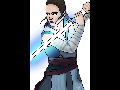 Rey Skywalker . Star Wars fan art !!