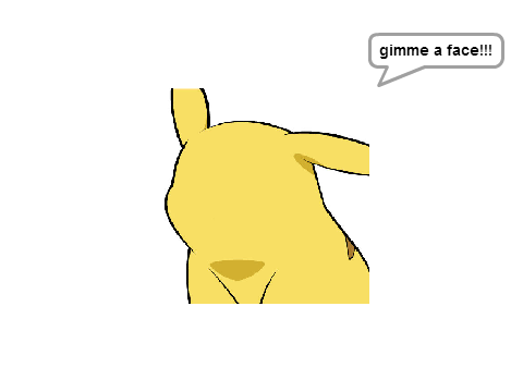 Give a Magestic Face To Pikachu!!!