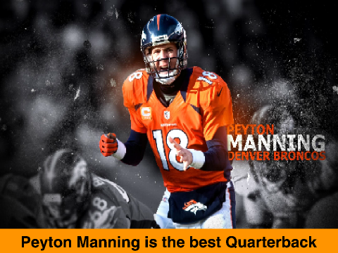 Peyton Manning is the best Quarterback