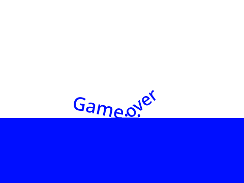 Game over animation