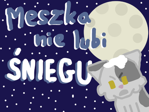 Meszka nie lubi śniegu