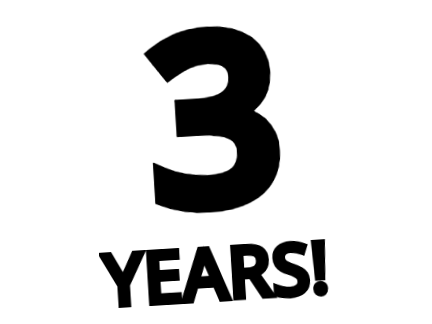 3 YEARS!