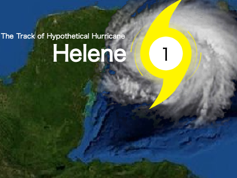 The Track of Hypothetical Hurricane Helene (2024)