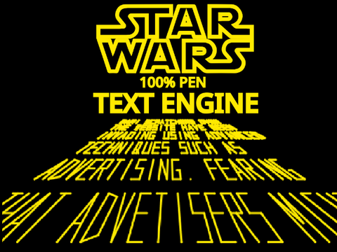 3D Star Wars Text Pengine
