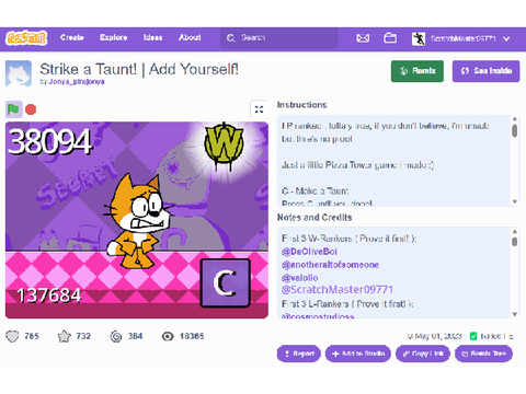 pizza taunt tower game w