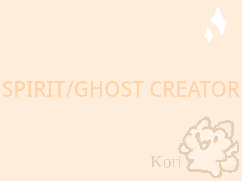 Spirit/Ghost Creator (Lorax update)