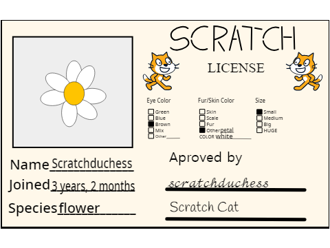 My scratch liscence :D