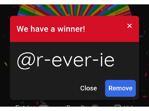 giveaway results!!!!