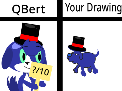 Draw QBert and he will rate it! remix