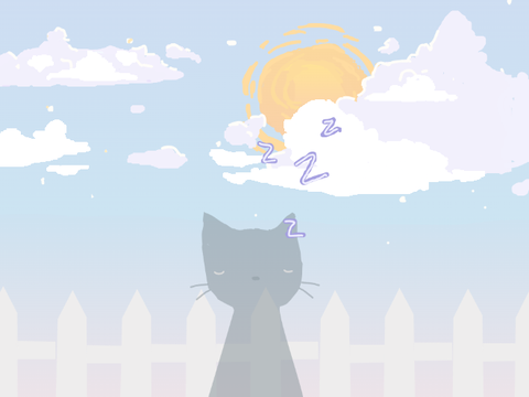 Sleepy Kitty Interactive Parallax 