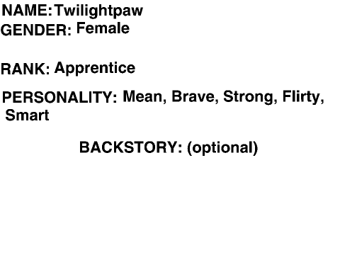 NatureClan RPG (sign up sheet) remix