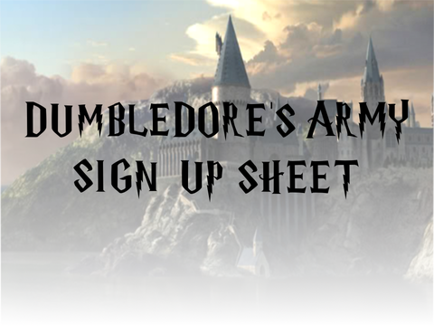 ⚯͛ Dumbledore's Army Sign-up Sheet Remix-19!