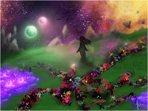 casually chills in the ethereal realm 