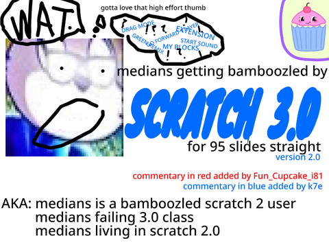 (version 2.0) medians getting bamboozled by scratch 3.0 for 95 slides straight