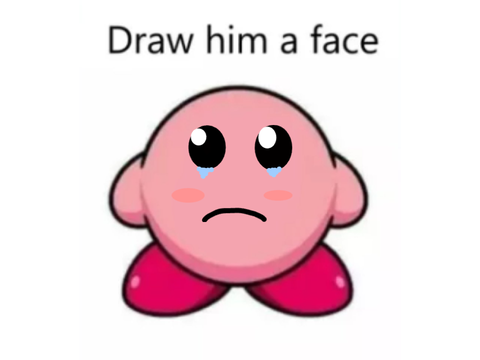 Remix and give kirby a face remix