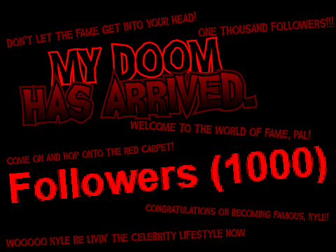 The countdown of MY DOOM.