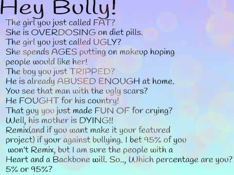 290th project ! Hey Bully! Look over here!  remix