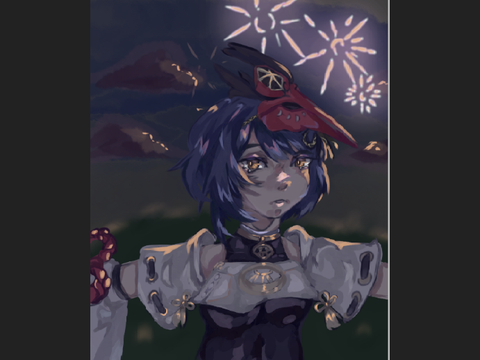 Genshin Art Collab Entry || Kujou Sara