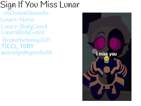 Sign If You Miss Lunar(do it now)