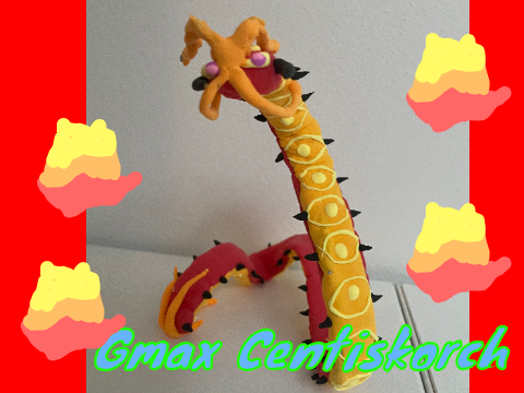 Gmax Centiskorch  clay Art Pokémon Pokemon G-max