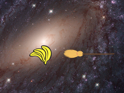 try to hit the banana 