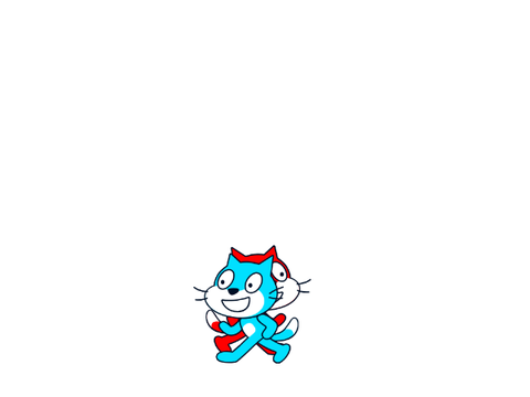 Crazy Scratch Cat 17 - Red and Blue